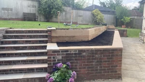 Steps and new borders ready for planting